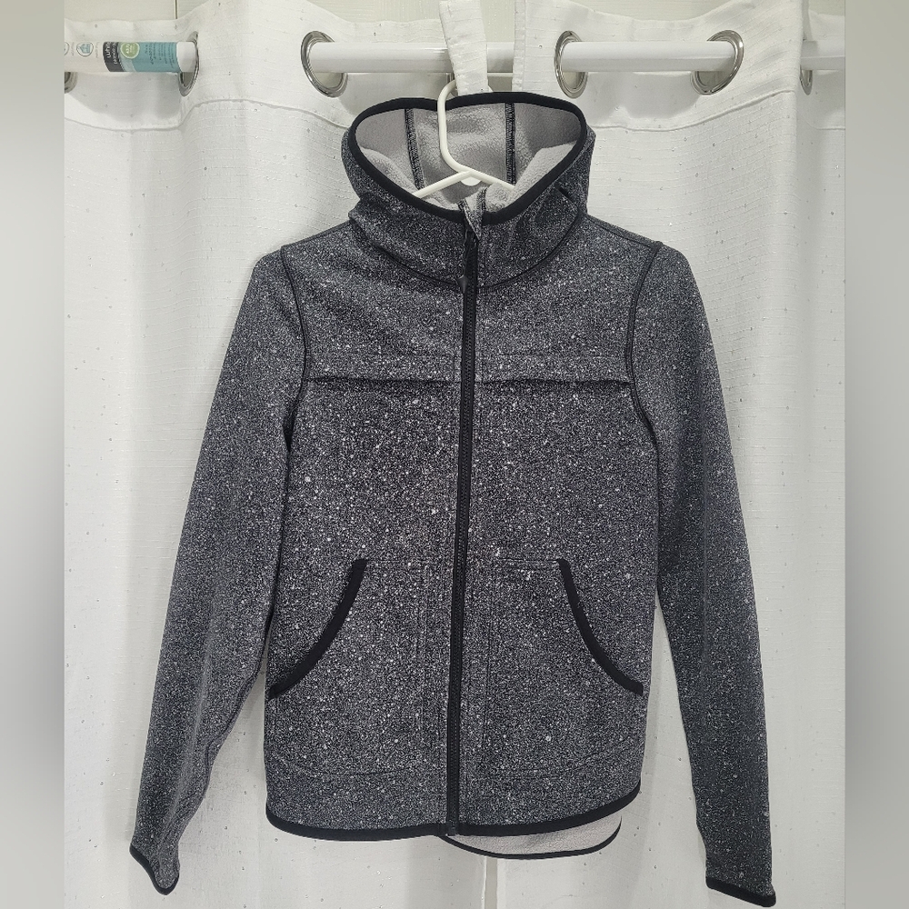 Ivivva Zipup Jacket girls size 14 Gray/Black